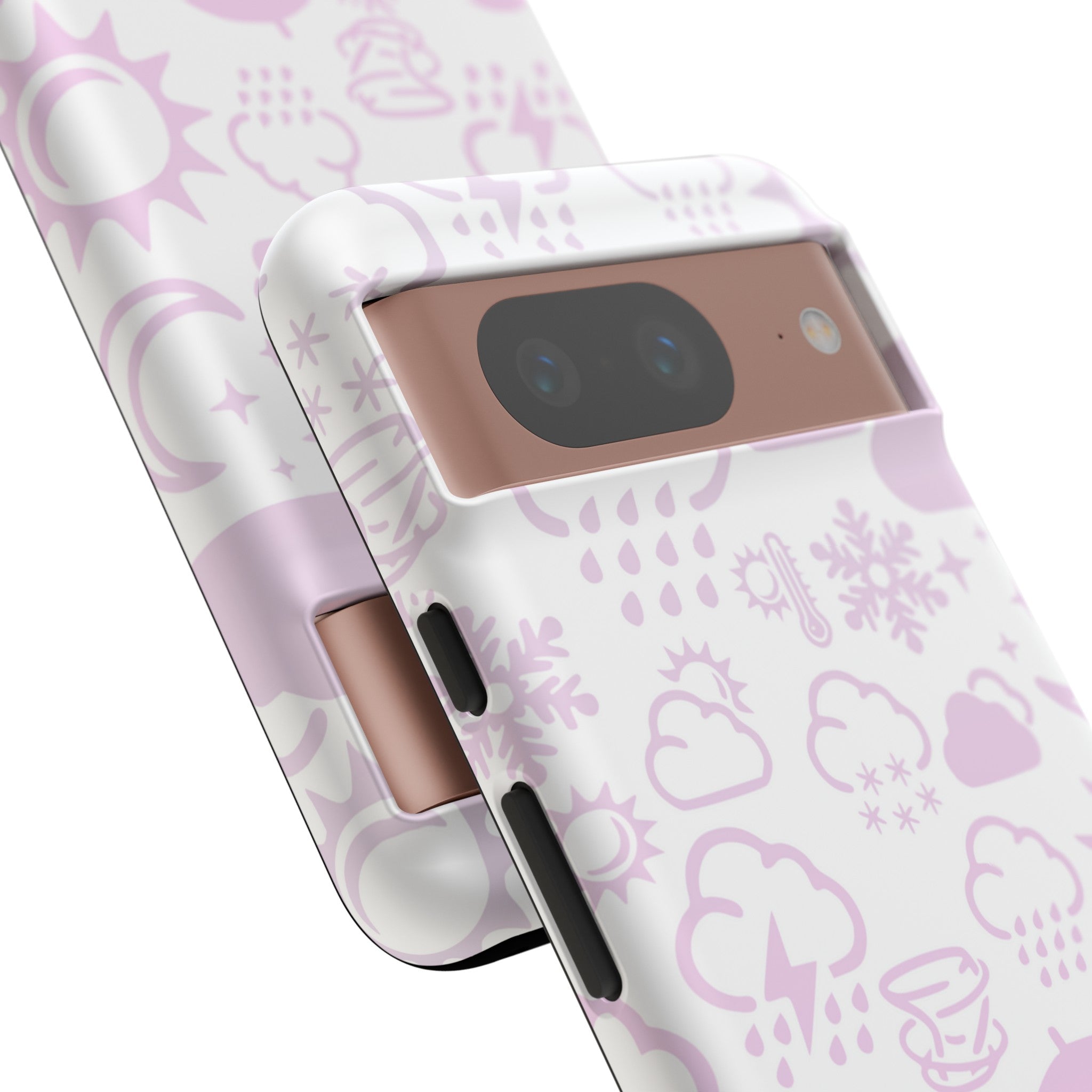 Funda resistente para teléfono Wx Icon (blanco/rosa) 