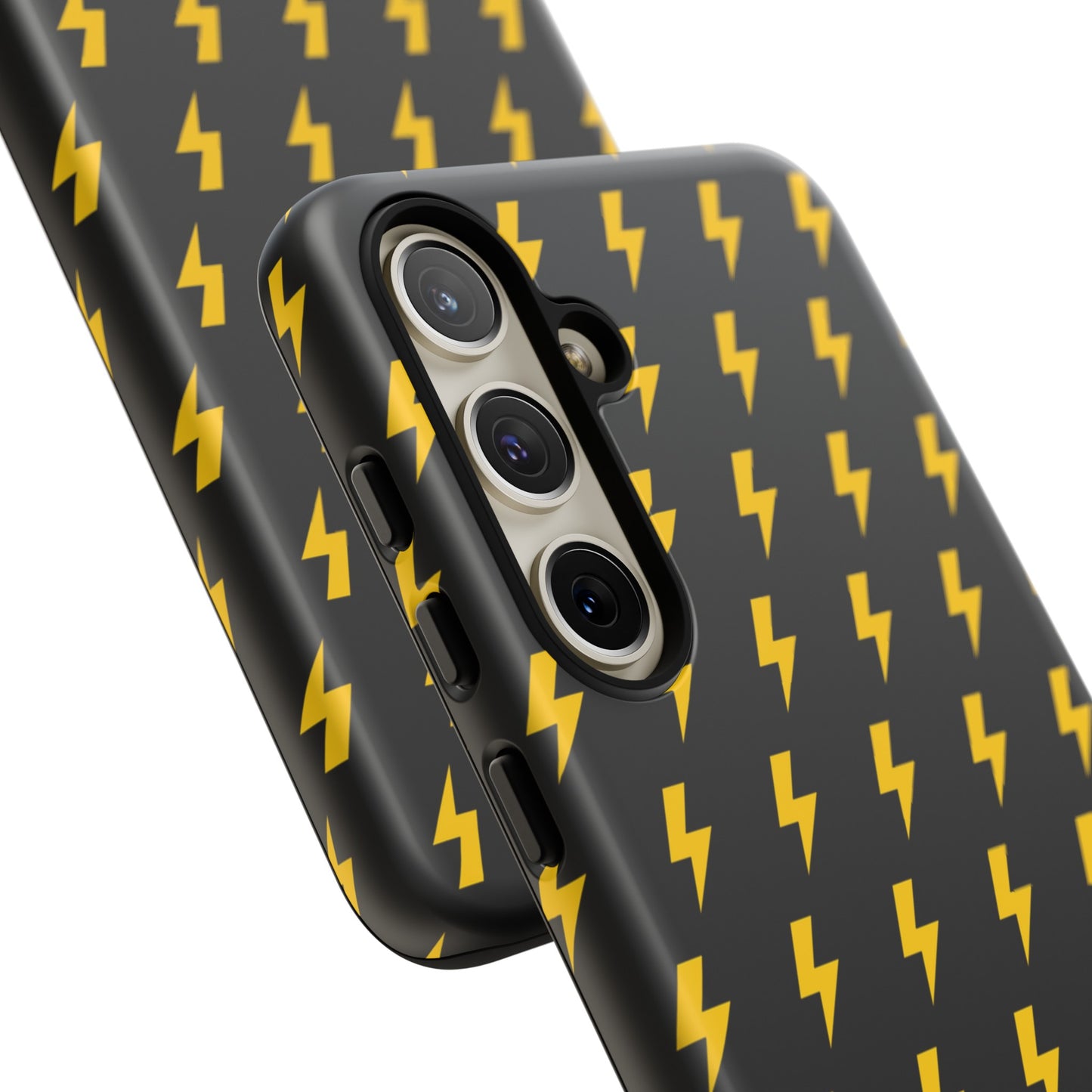 Étui de téléphone robuste Lightning Bolt (noir/jaune)