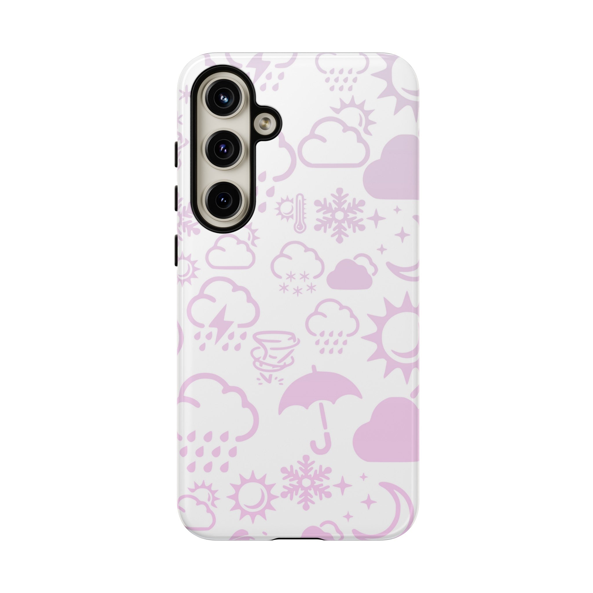 Funda resistente para teléfono Wx Icon (blanco/rosa) 