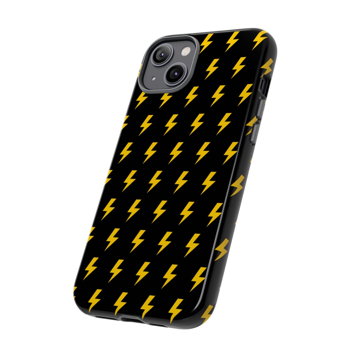 Étui de téléphone robuste Lightning Bolt (noir/jaune)