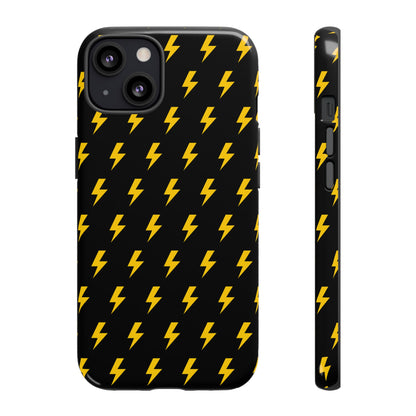 Étui de téléphone robuste Lightning Bolt (noir/jaune)