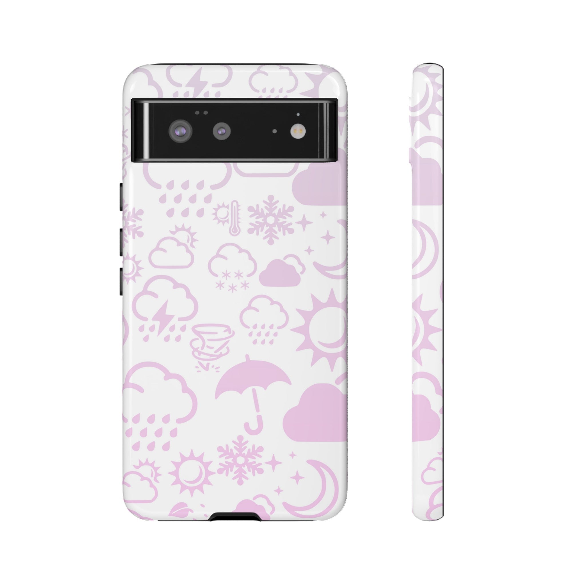 Funda resistente para teléfono Wx Icon (blanco/rosa) 