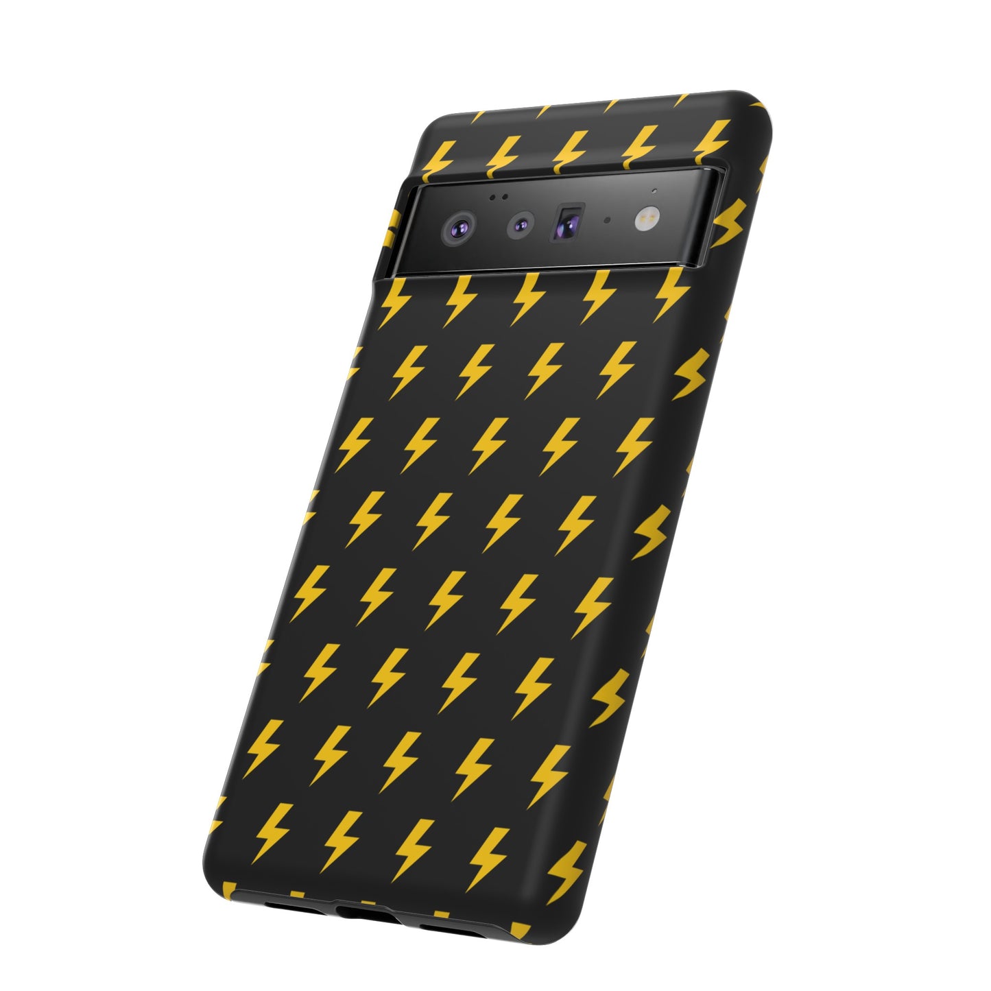 Étui de téléphone robuste Lightning Bolt (noir/jaune)