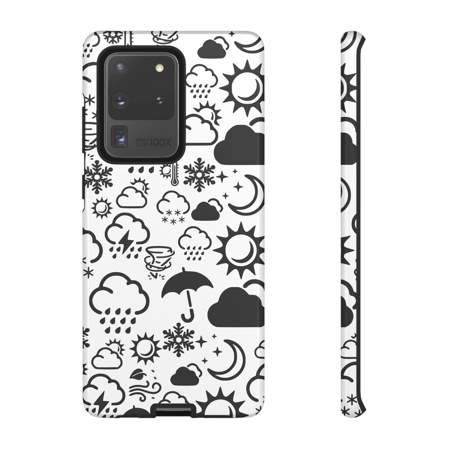 Wx Icon (White/Black) Tough Phone Case