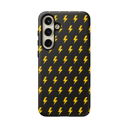 Étui de téléphone robuste Lightning Bolt (noir/jaune)