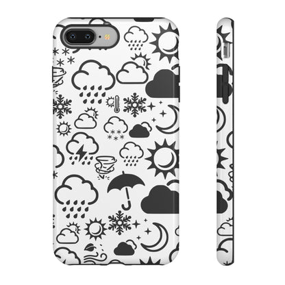 Wx Icon (White/Black) Tough Phone Case