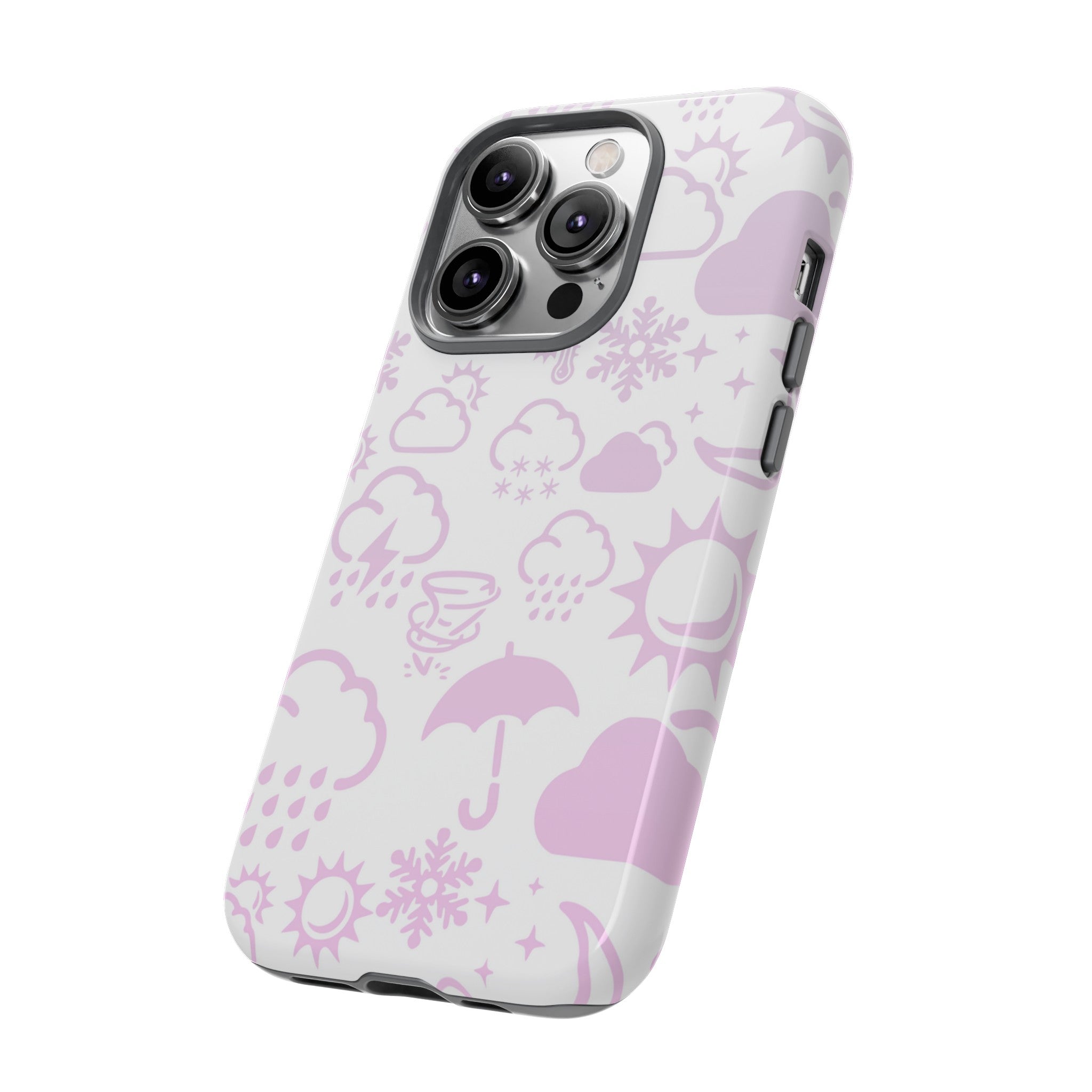 Funda resistente para teléfono Wx Icon (blanco/rosa) 