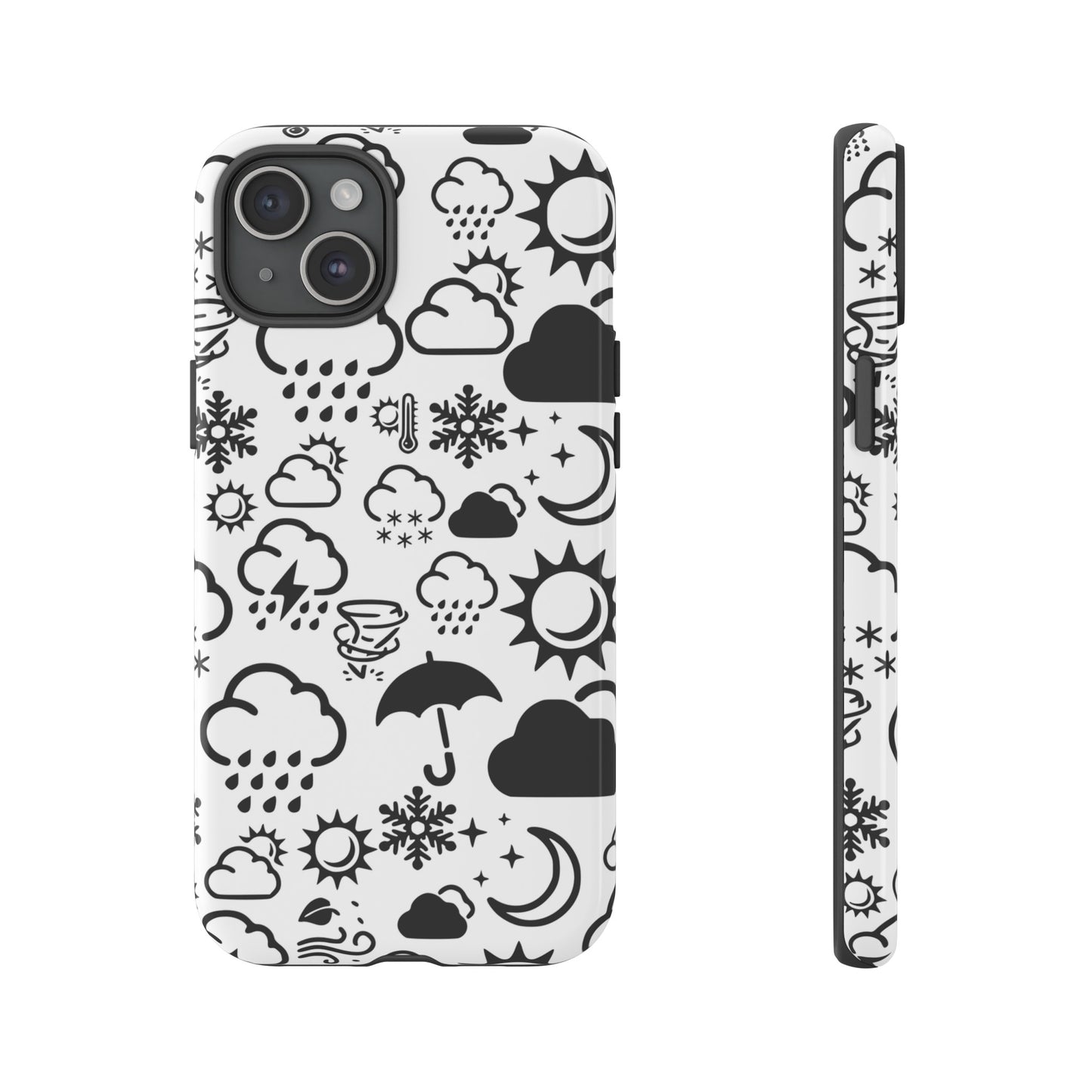 Wx Icon (White/Black) Tough Phone Case