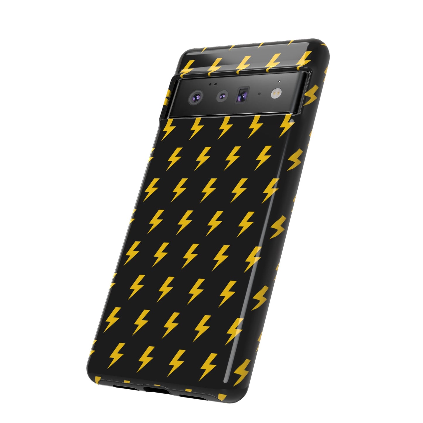 Étui de téléphone robuste Lightning Bolt (noir/jaune)