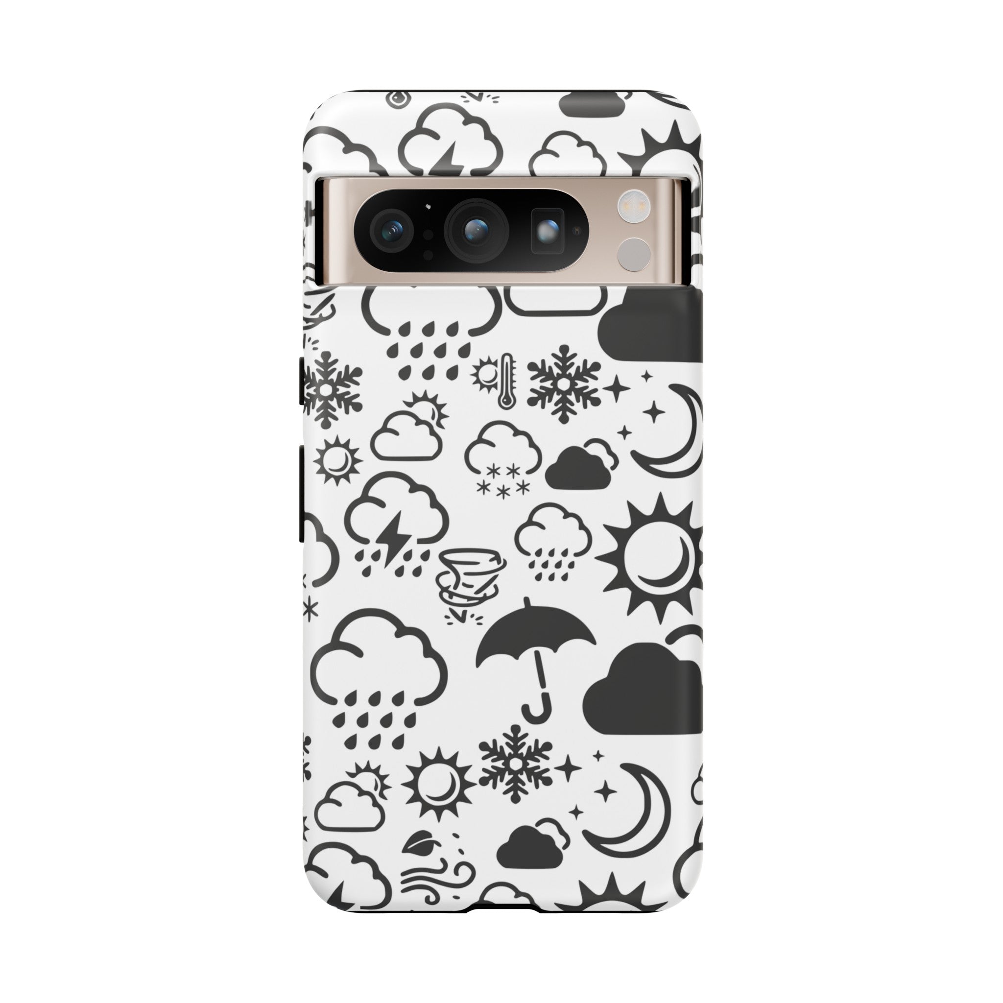 Funda resistente para teléfono Wx Icon (blanco/negro) 