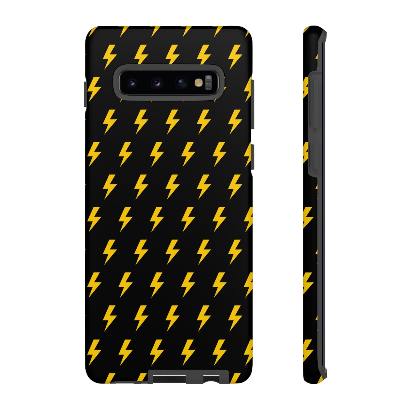 Étui de téléphone robuste Lightning Bolt (noir/jaune)