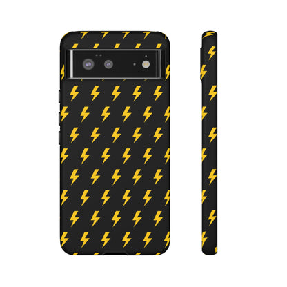 Étui de téléphone robuste Lightning Bolt (noir/jaune)