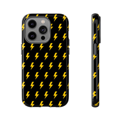 Étui de téléphone robuste Lightning Bolt (noir/jaune)