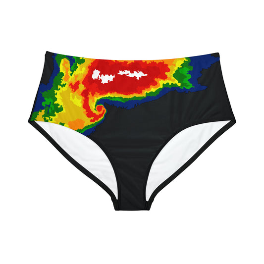 High-Waist Radar Bikini Bottom (AOP)