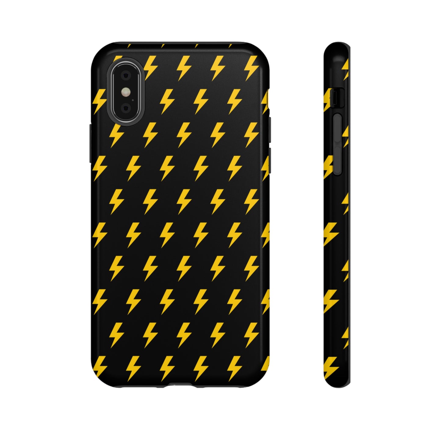 Étui de téléphone robuste Lightning Bolt (noir/jaune)