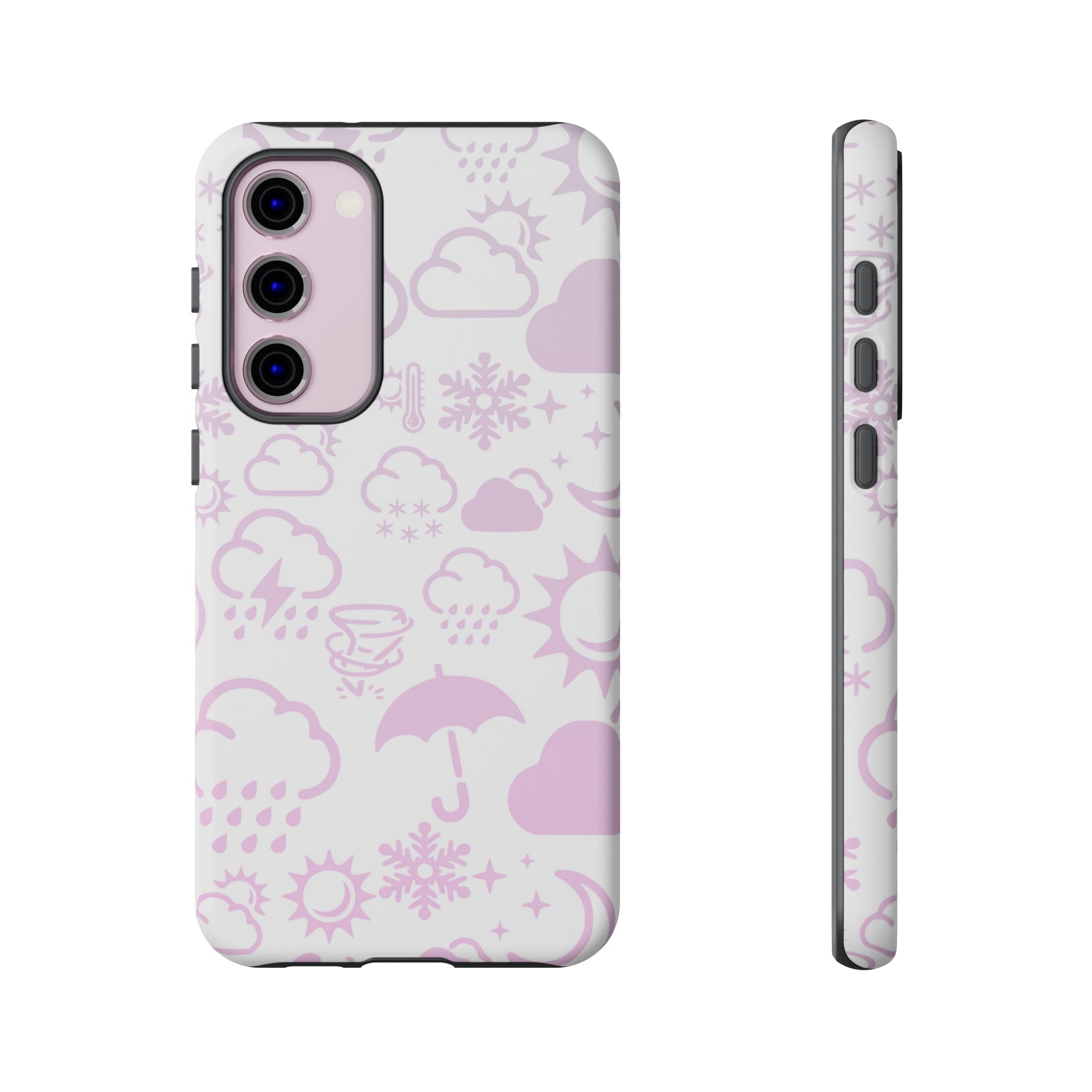 Funda resistente para teléfono Wx Icon (blanco/rosa) 