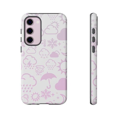 Funda resistente para teléfono Wx Icon (blanco/rosa)