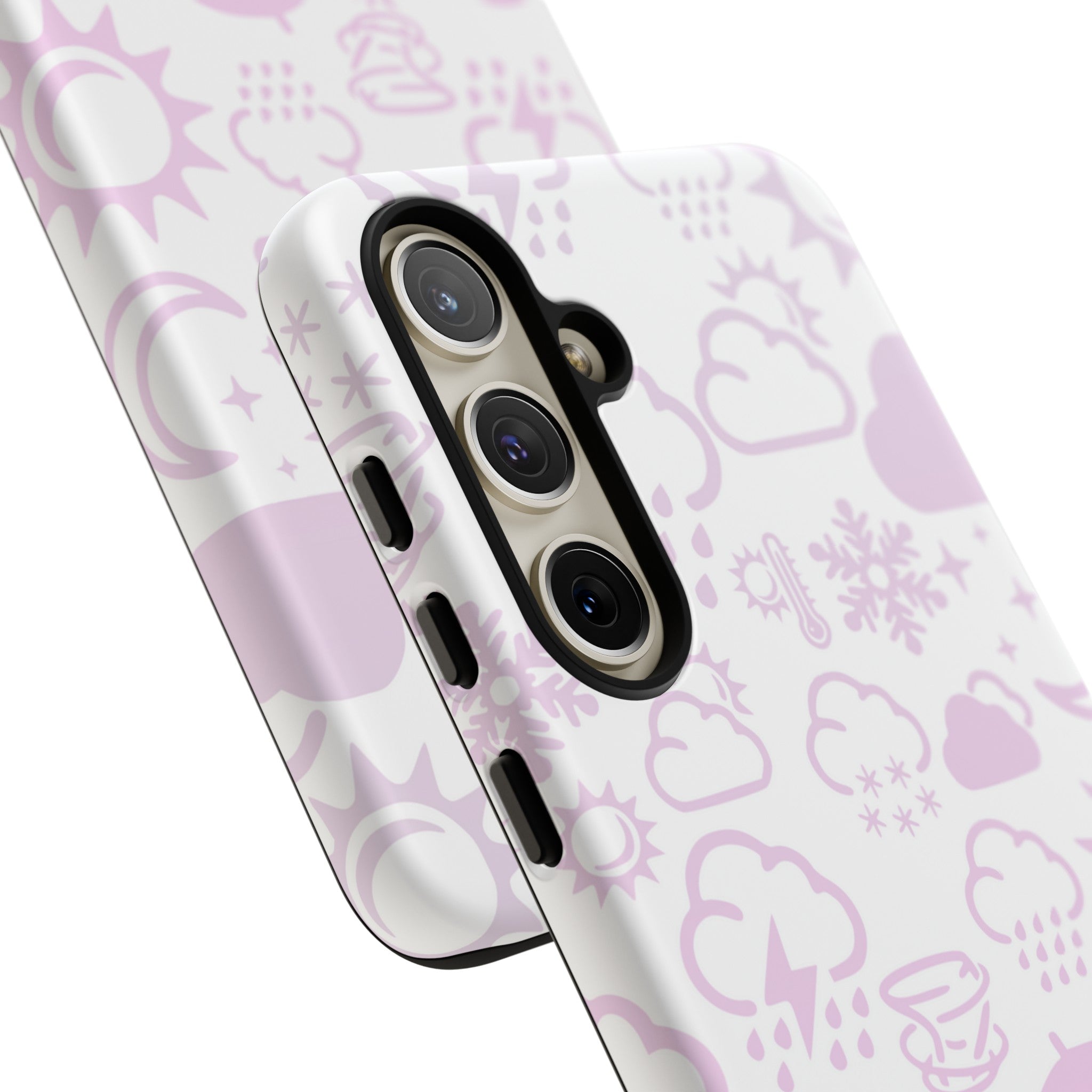 Funda resistente para teléfono Wx Icon (blanco/rosa) 