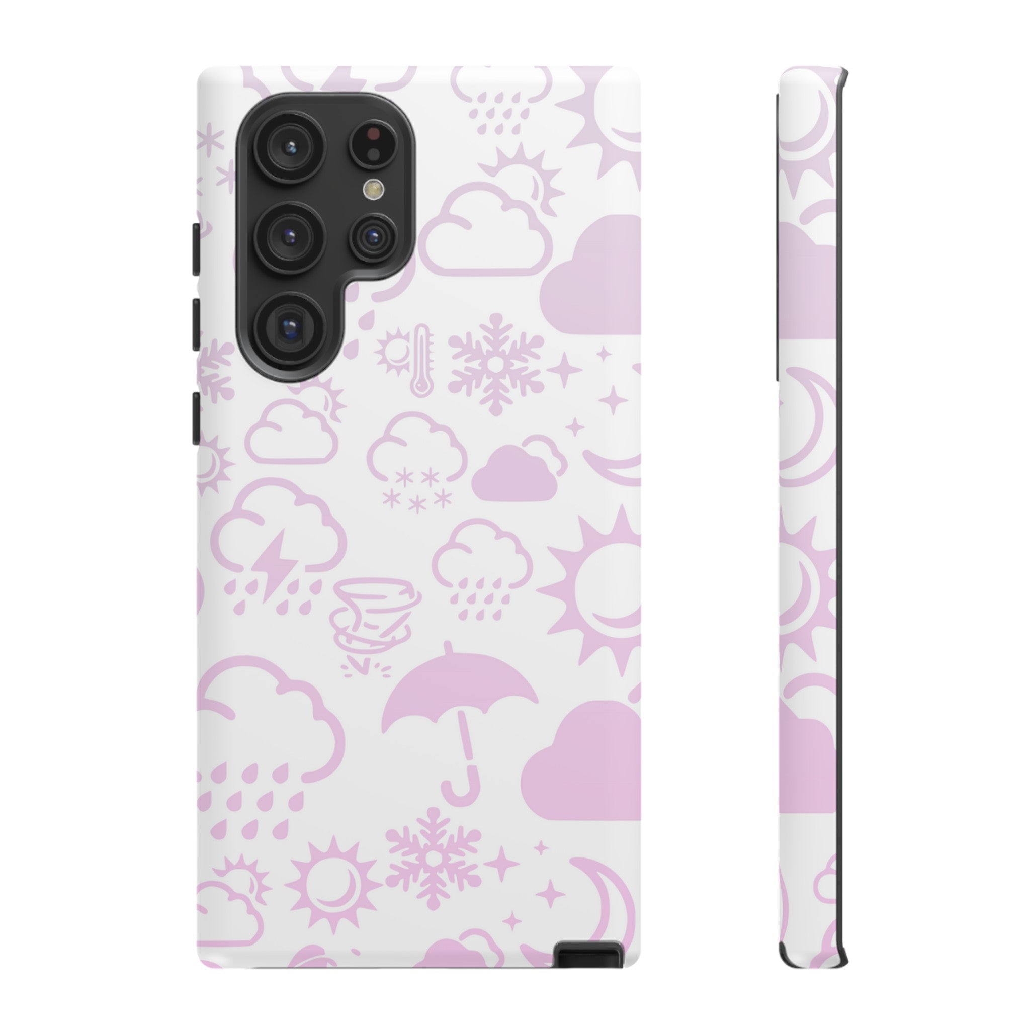 Funda resistente para teléfono Wx Icon (blanco/rosa) 