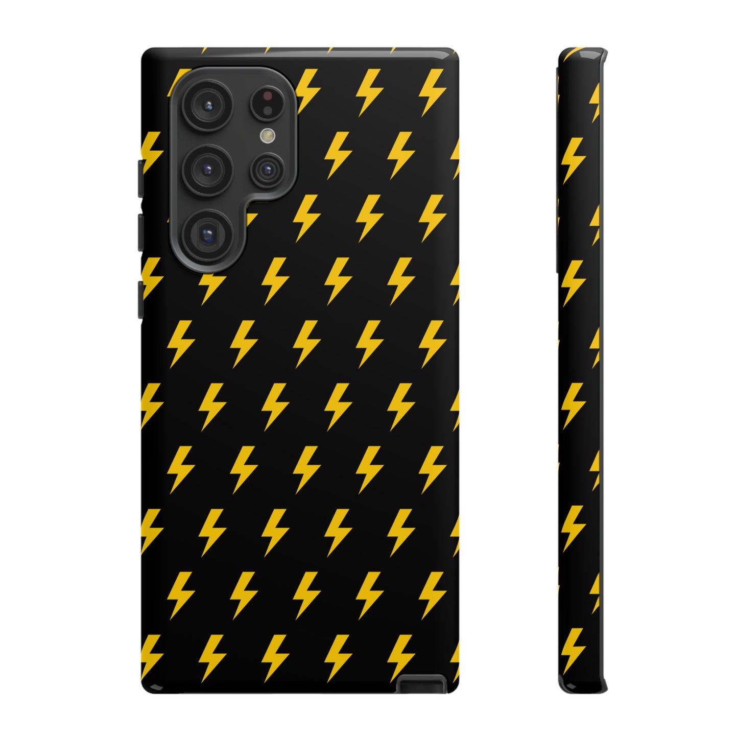 Étui de téléphone robuste Lightning Bolt (noir/jaune)