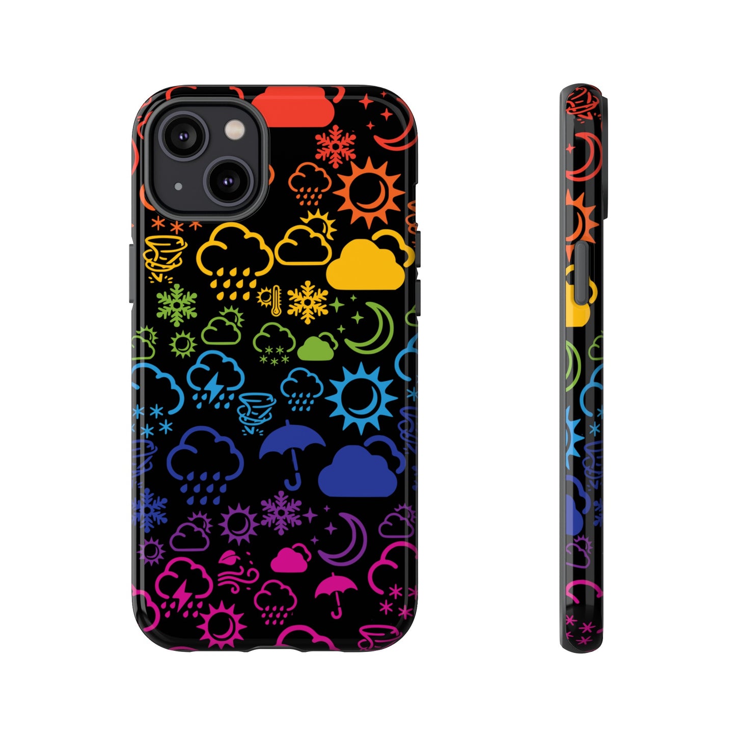 Wx Icon (noir/arc-en-ciel) coque de téléphone robuste