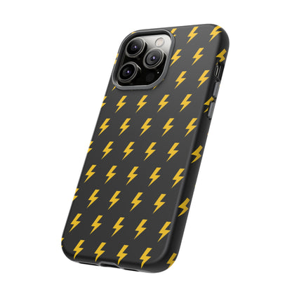 Étui de téléphone robuste Lightning Bolt (noir/jaune)