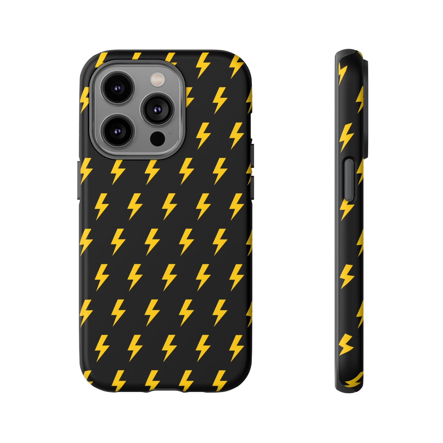 Étui de téléphone robuste Lightning Bolt (noir/jaune)