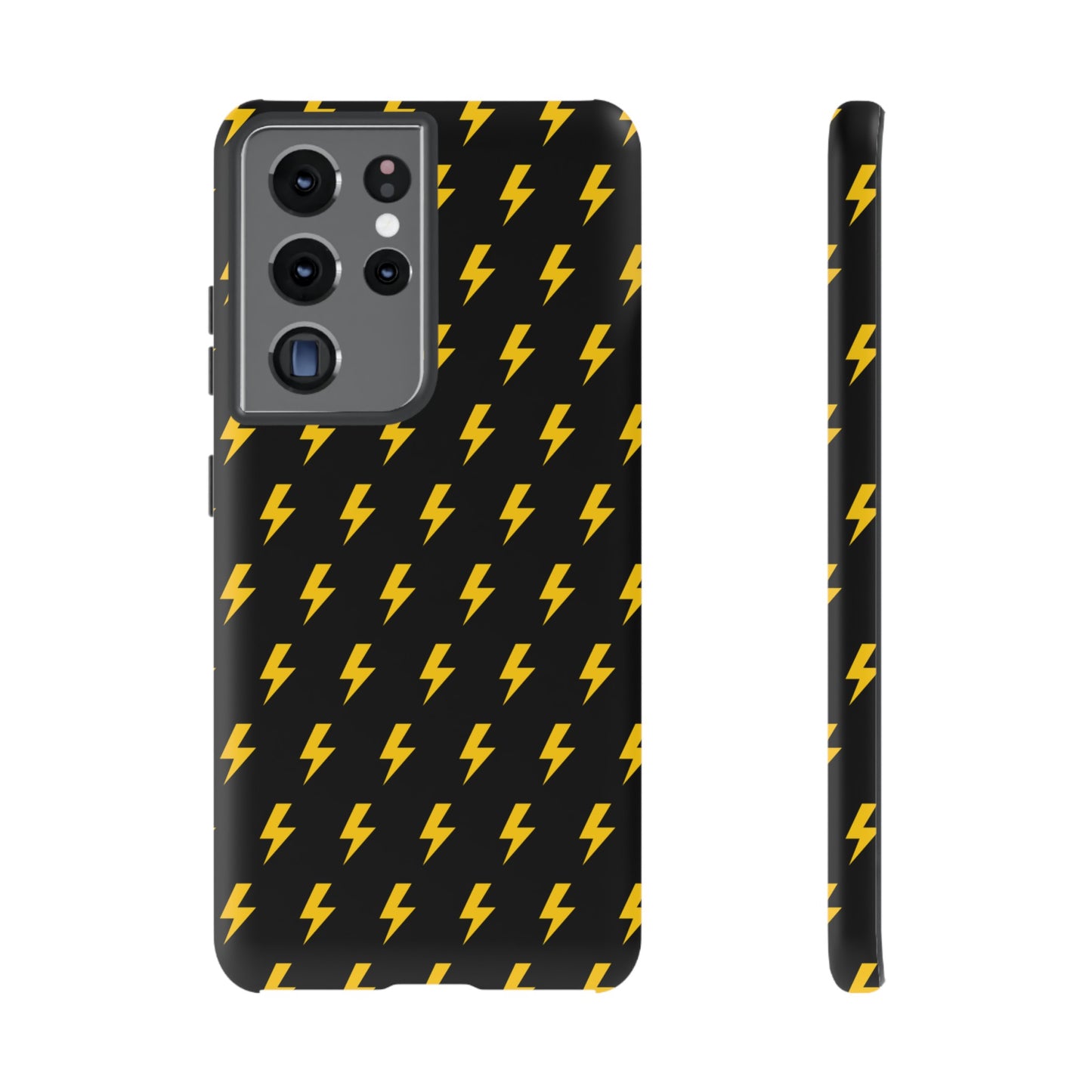 Étui de téléphone robuste Lightning Bolt (noir/jaune)