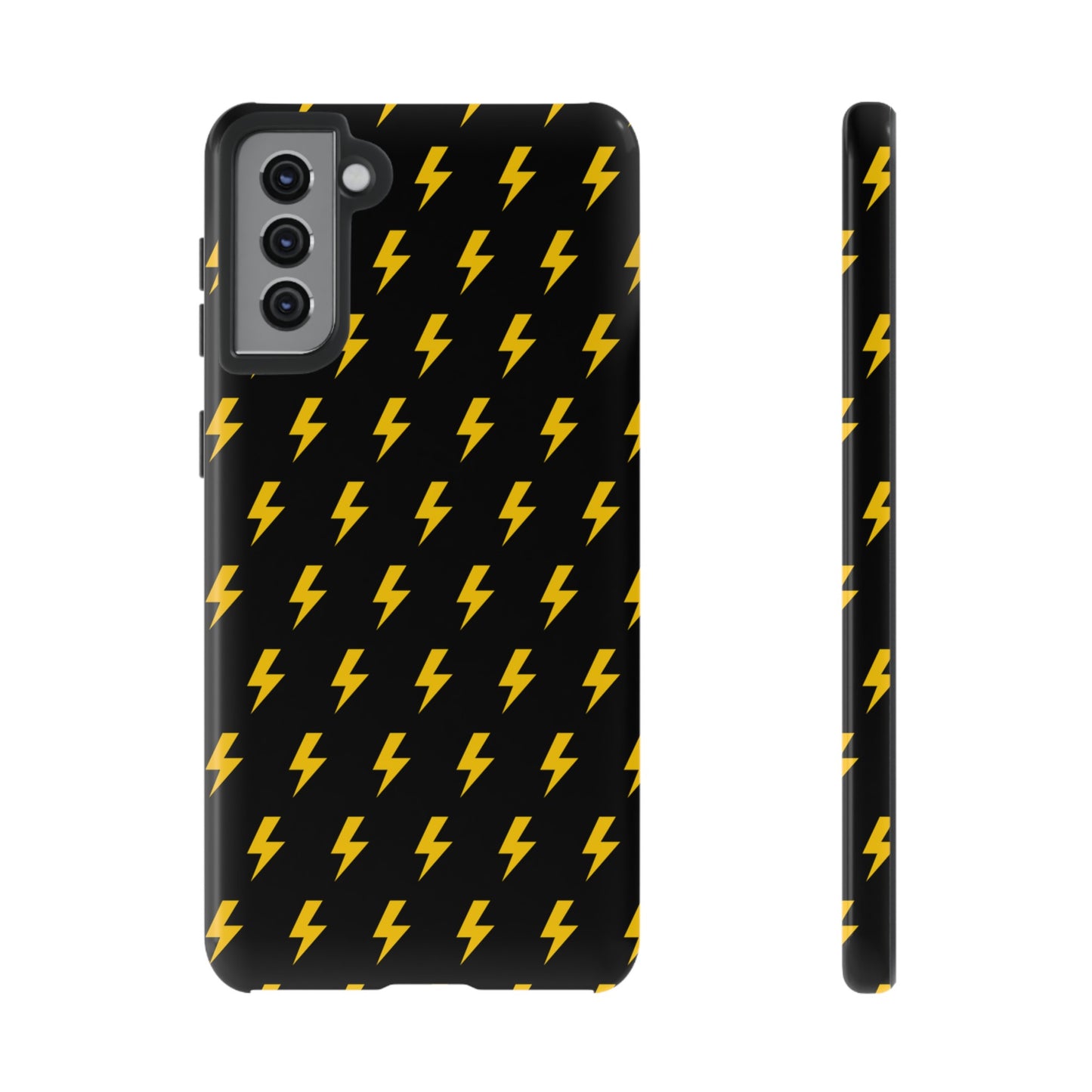 Étui de téléphone robuste Lightning Bolt (noir/jaune)