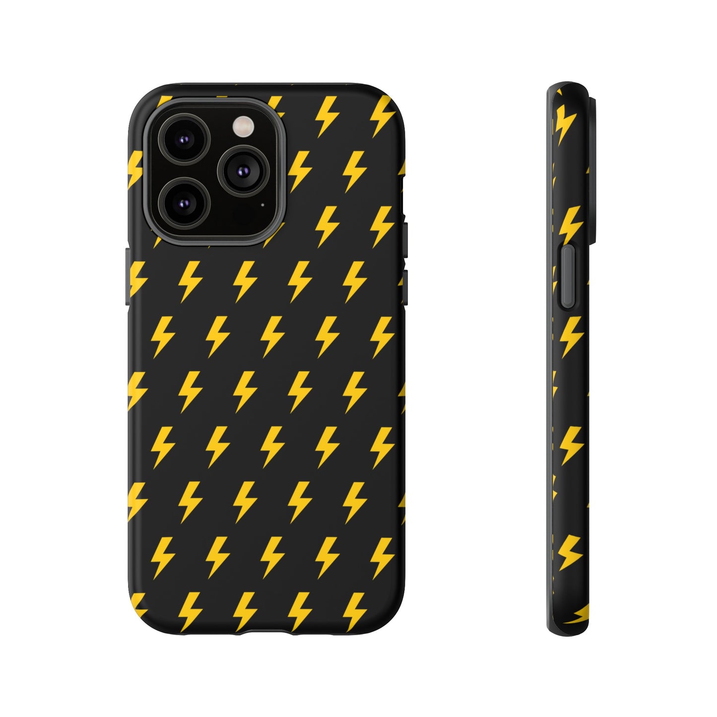 Étui de téléphone robuste Lightning Bolt (noir/jaune)