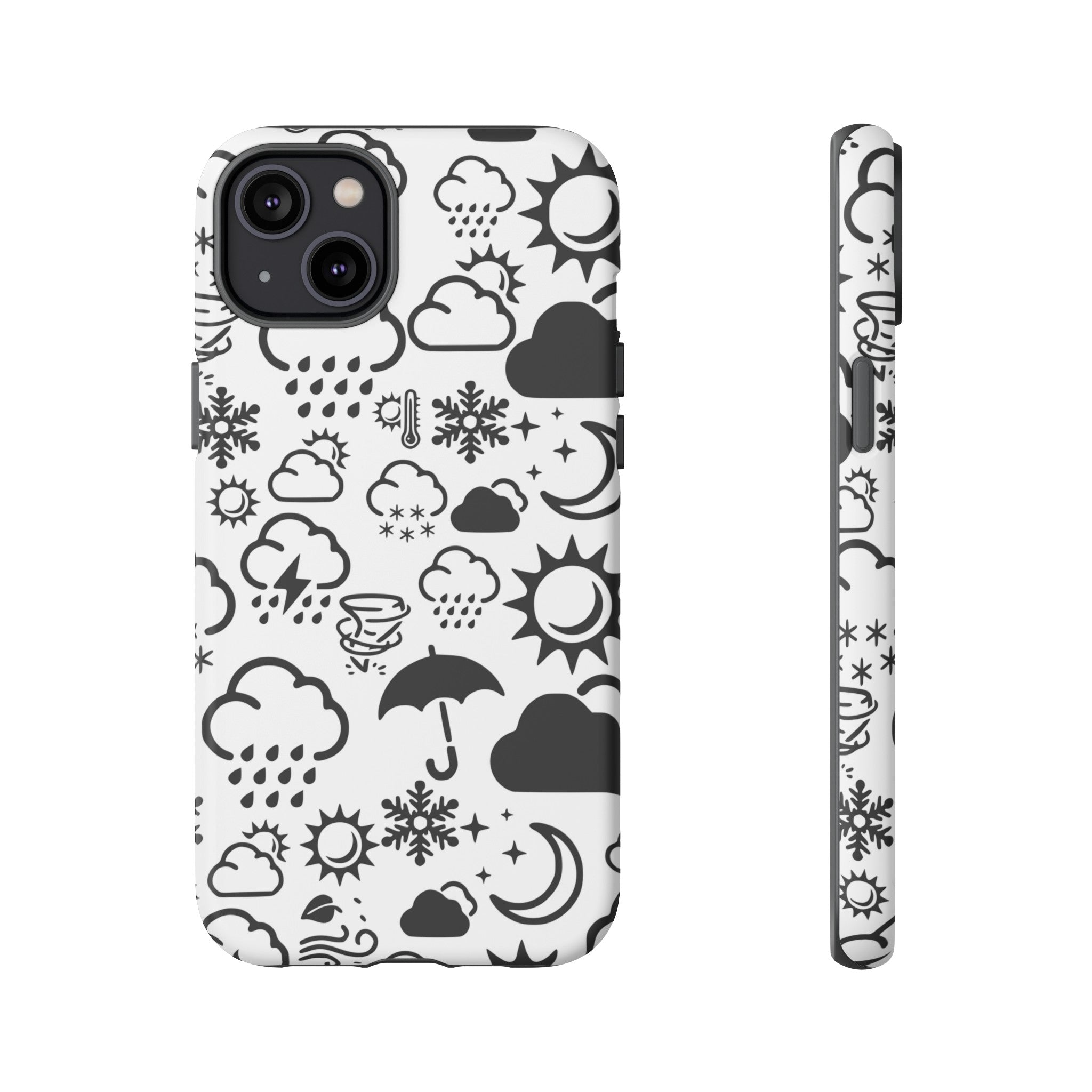 Funda resistente para teléfono Wx Icon (blanco/negro) 