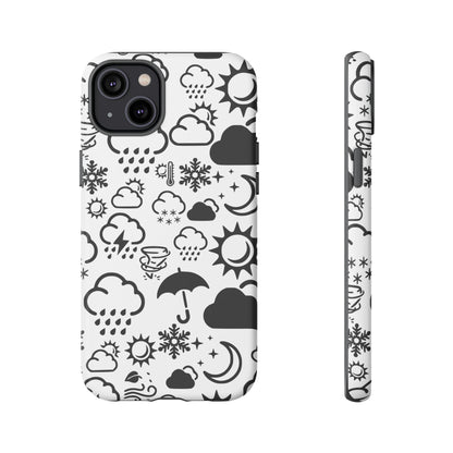 Wx Icon (White/Black) Tough Phone Case