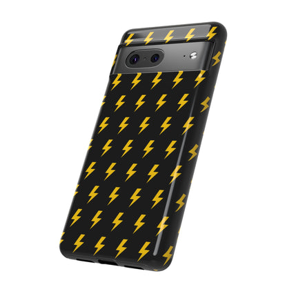 Étui de téléphone robuste Lightning Bolt (noir/jaune)