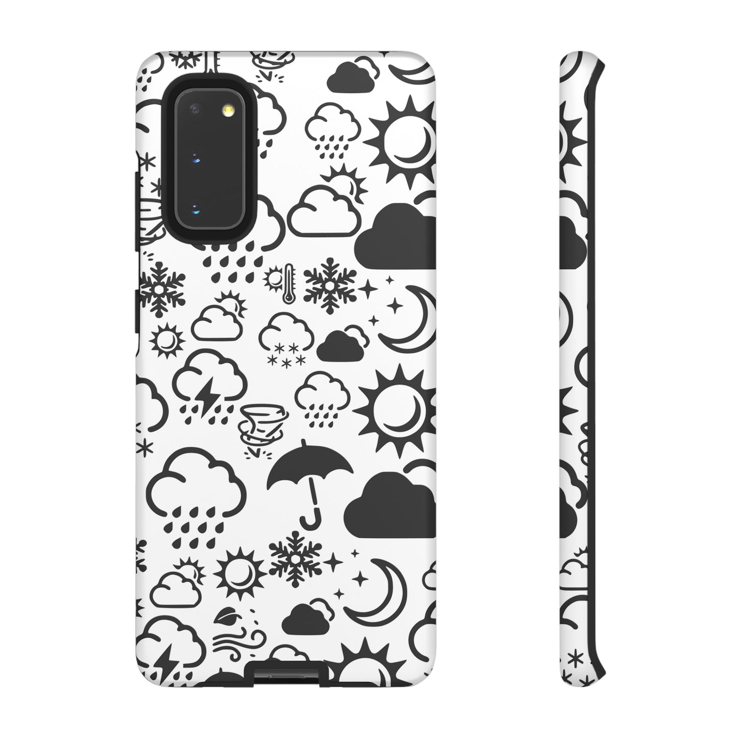 Wx Icon (White/Black) Tough Phone Case