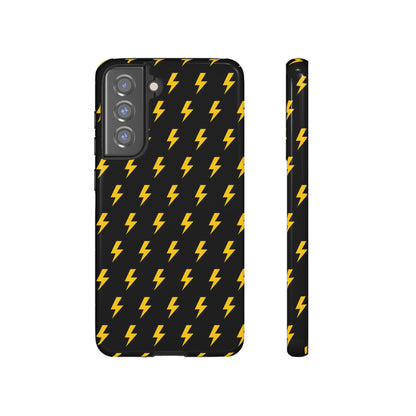 Étui de téléphone robuste Lightning Bolt (noir/jaune)