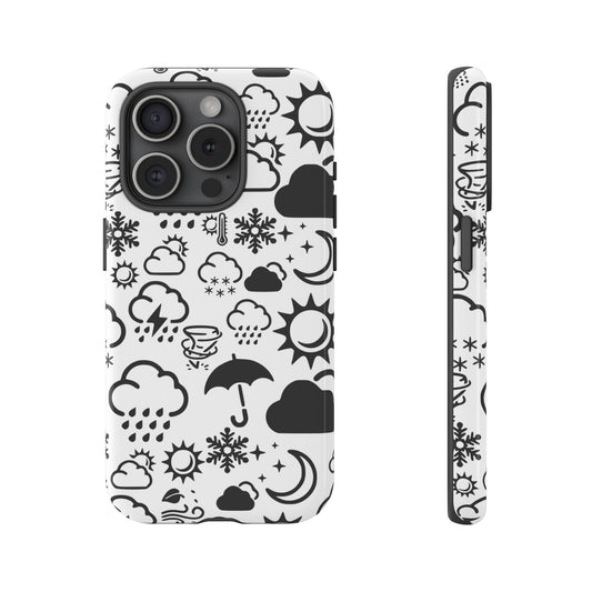 Funda resistente para teléfono Wx Icon (blanco/negro)