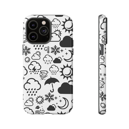 Wx Icon (White/Black) Tough Phone Case