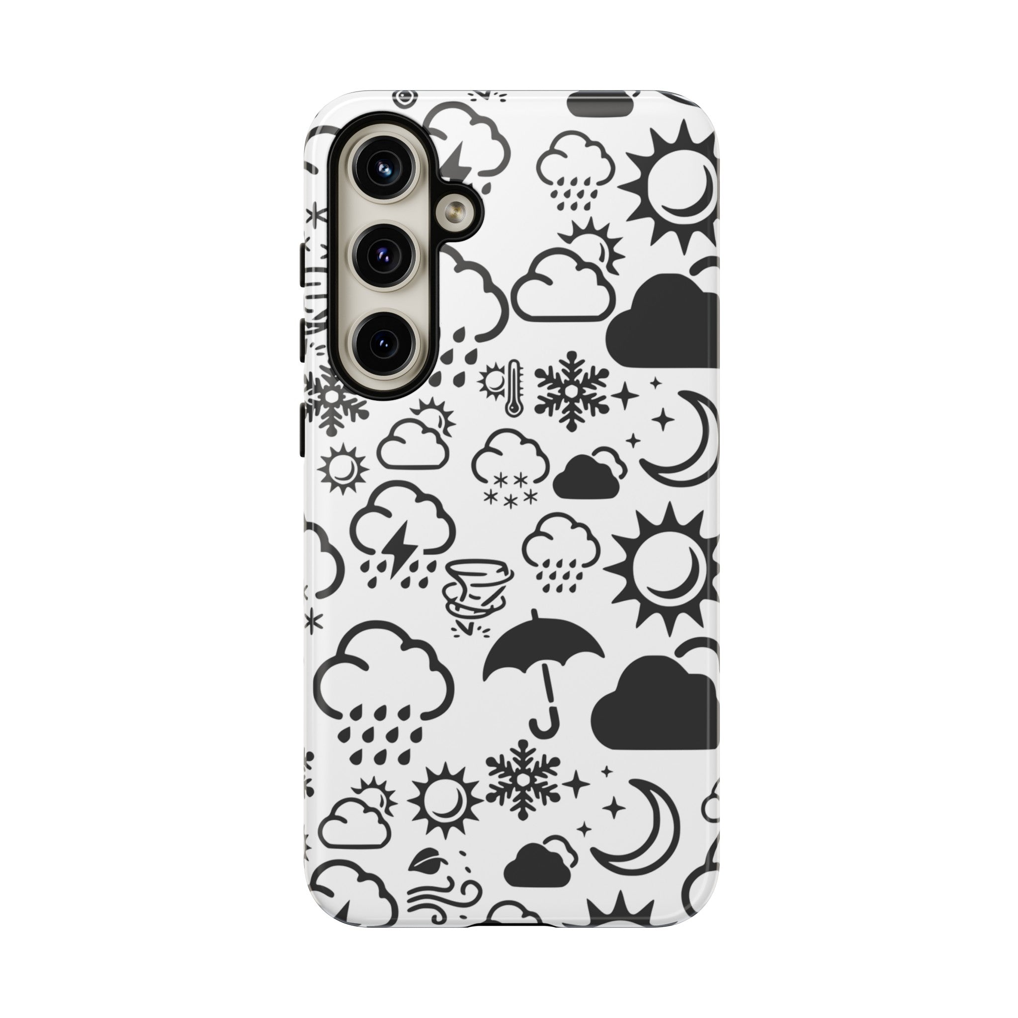 Funda resistente para teléfono Wx Icon (blanco/negro) 