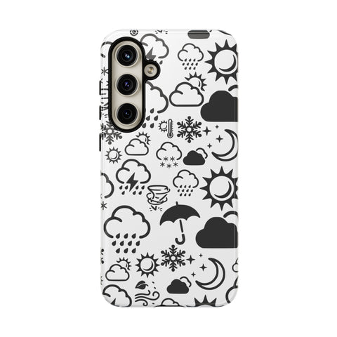 Funda resistente para teléfono Wx Icon (blanco/negro)