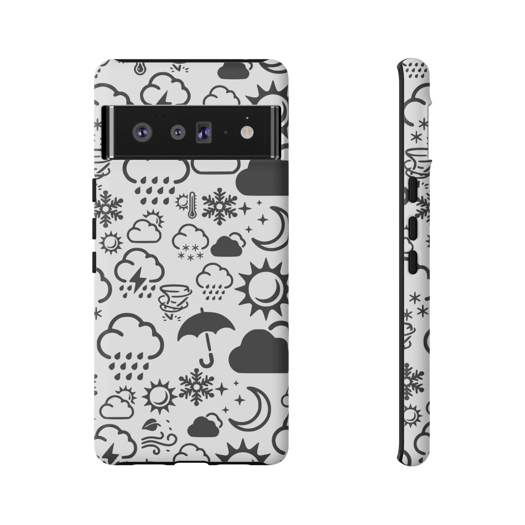 Funda resistente para teléfono Wx Icon (blanco/negro) 