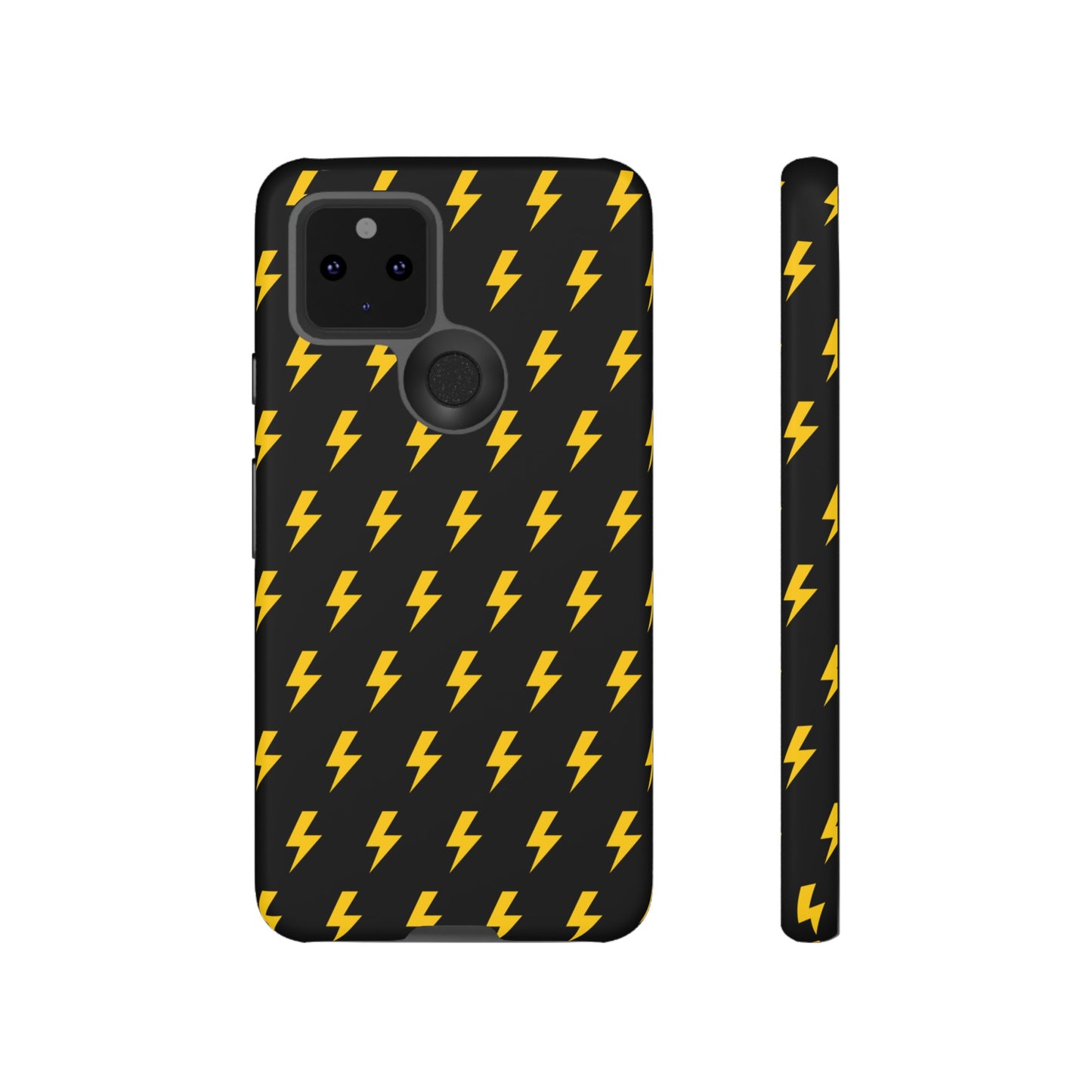 Étui de téléphone robuste Lightning Bolt (noir/jaune)