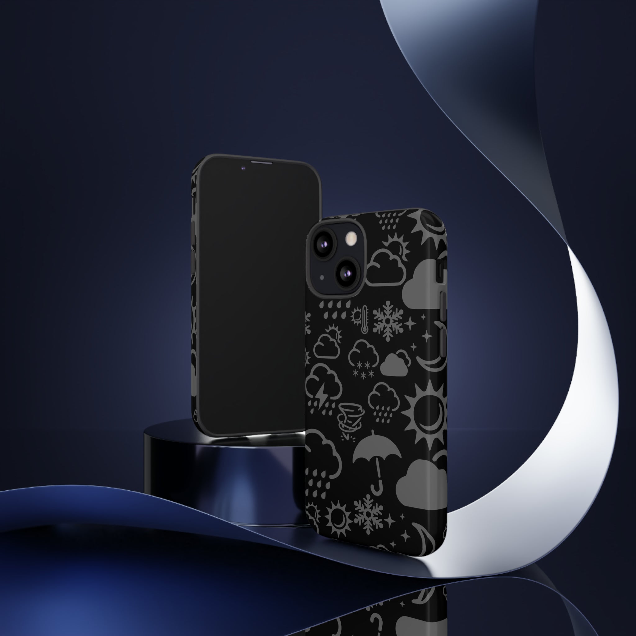 Wx Icon (Black/Gray) Tough Phone Case 