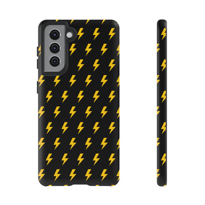 Étui de téléphone robuste Lightning Bolt (noir/jaune)