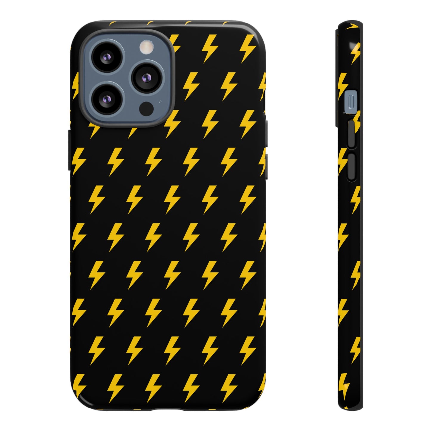 Étui de téléphone robuste Lightning Bolt (noir/jaune)