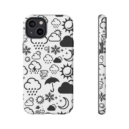 Wx Icon (White/Black) Tough Phone Case