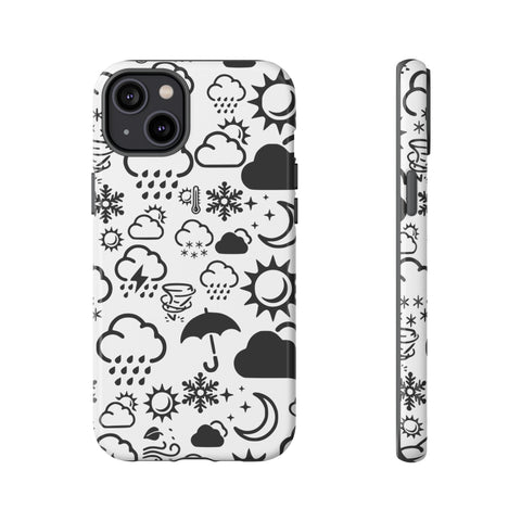 Funda resistente para teléfono Wx Icon (blanco/negro)