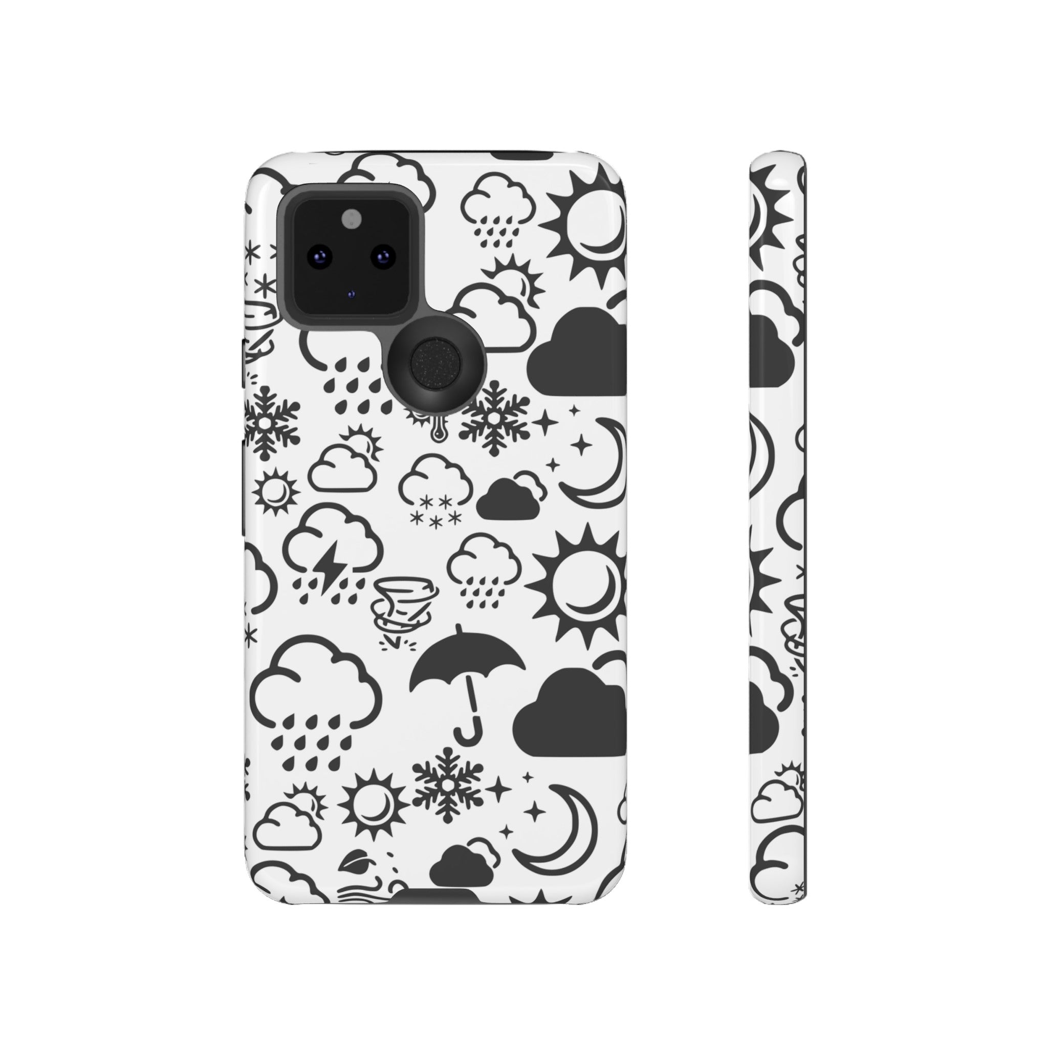 Funda resistente para teléfono Wx Icon (blanco/negro) 