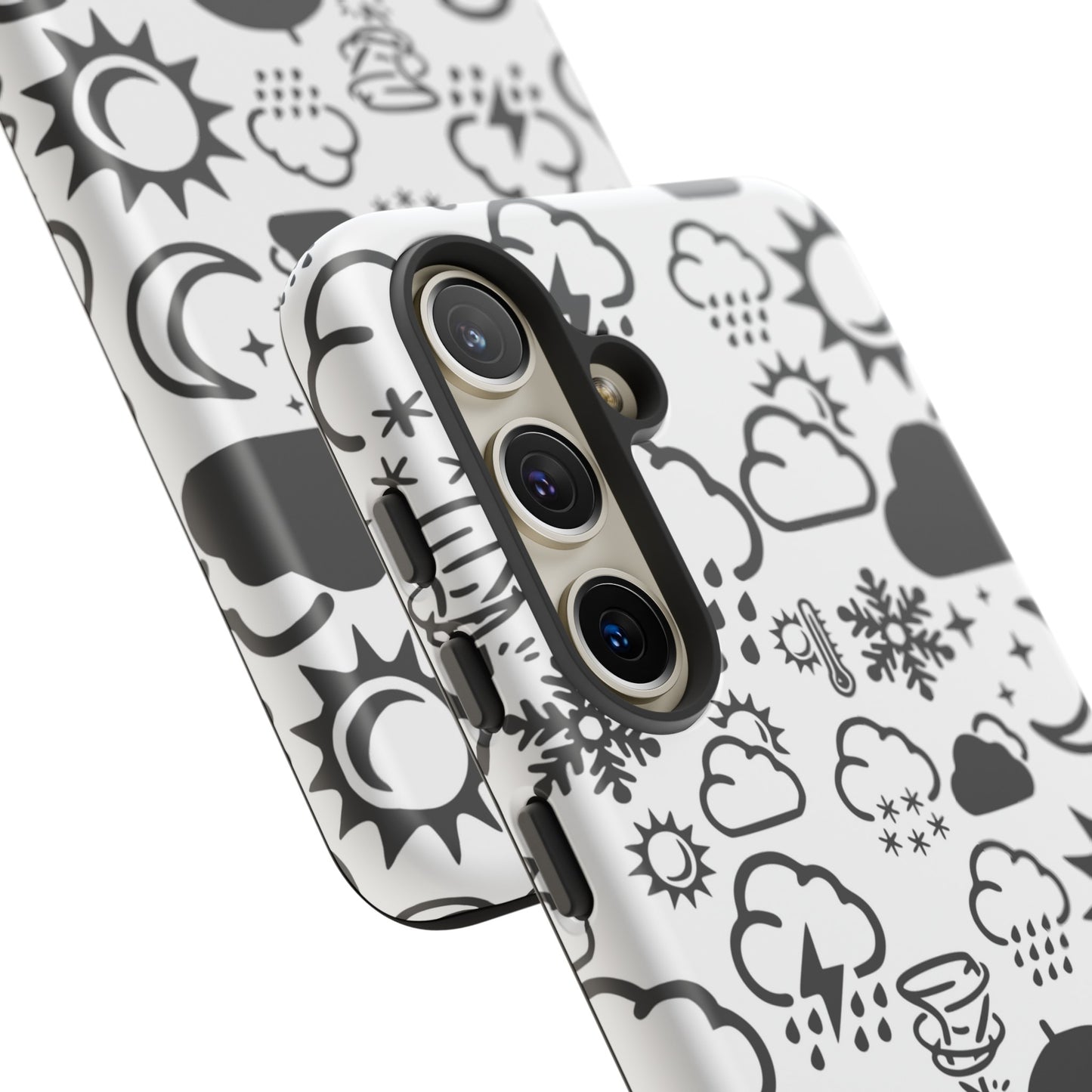 Wx Icon (White/Black) Tough Phone Case