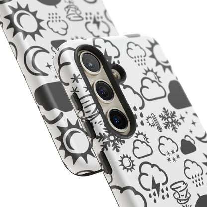 Wx Icon (White/Black) Tough Phone Case