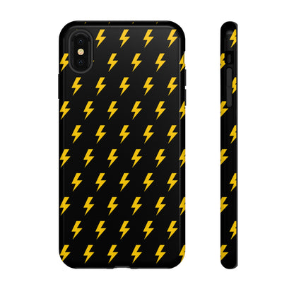 Étui de téléphone robuste Lightning Bolt (noir/jaune)